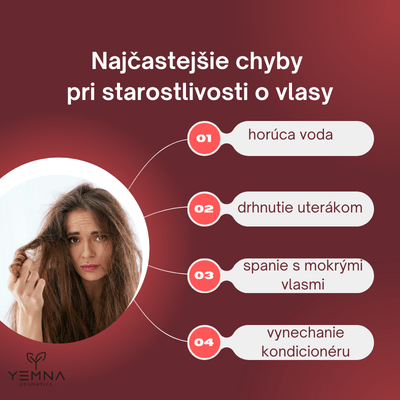 Najčastejšie chyby pri starostlivosti o vlasy